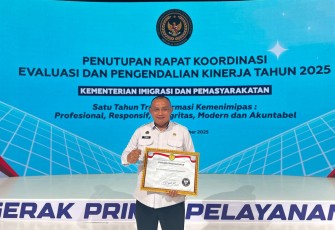 Bapas Palangkaraya Berhasil Raih Predikat WBK Tahun 2025