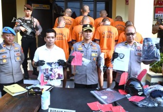 Wakapolres Madiun Kota Kompol Dr I Gusti Agung Ananta saat memberikan keterangan pers, Rabu (10/9)