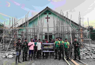 Karya bakti Satgas Yonarhanud 2 Kostrad 