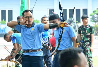 Uji coba lapangan para atlet jelang POR Koharmatau 2025 di Bandung, Selasa (21/10)