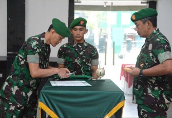 Danrem 023/KS Kolonel Inf Jansen P Nainggolan saat sertijab, Senin (13/1)