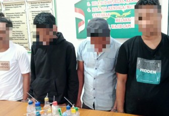 Pengedar dan pemakai narkoba dibekuk unit Intel Kodim 0209/LB, Senin (20/1)