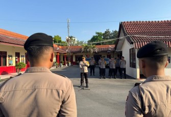Kapolrestabes Medan Pimpin Apel di Mako Sat Samapta Jl.Putri Hijau Medan.