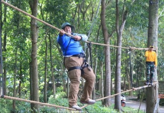 Pembekalan bela negara Hiswana Migas dan Pertamina di Madivif 2 Kostrad, Minggu (9/2)