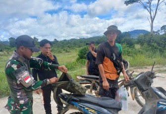 Sweeping prajurit satgas Yonzipur 5/ABW 