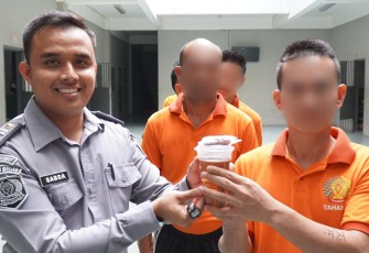 Momen Pemberian Extrapooding kepada Warga Binaan Dilakukan Rutan 1 Medan Sejak Awal Puasa.