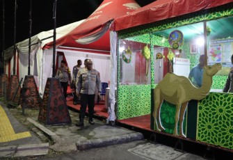Kapolrestabes Mesan Pantau Langsung Pos Pam di Wilkum Medan.
