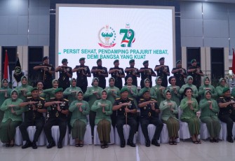 Danrem 121/ABW Hadiri Acara Syukuran HUT Persit ke-79 