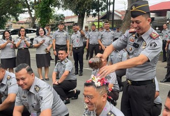 Rutan Kelas I Medan Gelar Apel Sekaligus Penyematan Tanda Pangkat PNS
