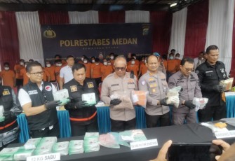 Kapolrestabes Medan Paparkan Kasus Sekaligus Pemusnahan Barang Bukti Narkotika