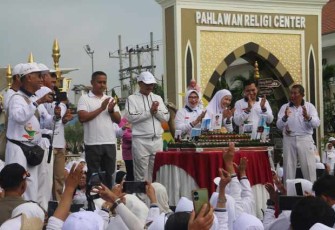 Senam sehat di kawasan PSC Kota Madiun 