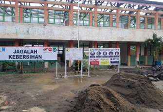 Pembangunan sekolah rakyat tahap I yang dibangun di eks SDN 4 Balun Kecamatan Cepu, Kabupaten Blora