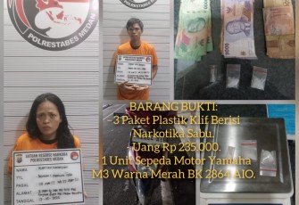 Diduga Pengedar dan Pemakai Narkotika Jenis Sabun Diamankan Satnarkoba Polrestabes Medan.