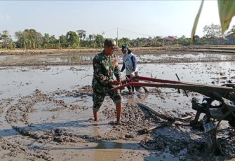 Pengolahan lahan pertanian petani desa binaan