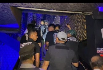 Tim Gabungan Polrestabes Medan Ketika Laksanakan Razia di Lokasi Hiburan Malam.