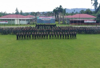 Rindam XVIII/Kasuari Laksanakan Upacara Peringatan Hari Lahir Pancasila.