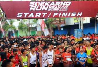Peserta Soekarno Run di Nganjuk Membeludak