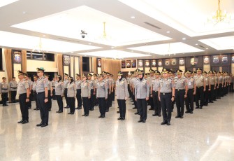 Polri Gelar Korps Raport Kenaikan Pangkat 3 Pati dan 87 Pamen