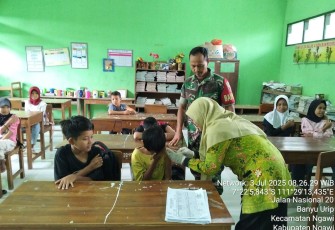 Babinsa Koramil 01/Ngawi Dampingi Kegiatan BIAS 