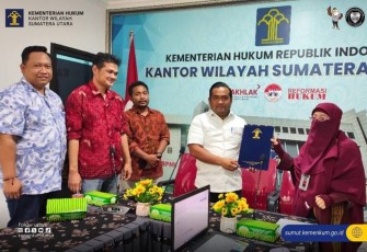 Kakanwil Kementerian Hukum Sumut Melaksanakan Rapat Harmonisasi Bersama Bapperida Kab.Batu Bara.