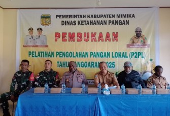 Babinsa Koramil 1710-06/Agimuga Menghadiri Pelatihan Pengolahan Pangan Lokal Di Distrik Agimuga