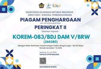 Piagam penghargaan Korem 083/Bdj