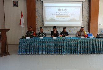 Babinsa 0801/02 Kebonagung Hadiri Musdes Penyusunan RKP Desa Diwilayah Binaan