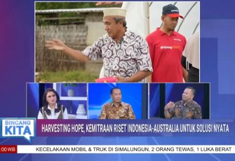 Wakil Menteri Pendidikan Tinggi, Sains, dan Teknologi, Prof. Dr. Fauzan, M.Pd., bersama Pakar SEVIMA Wahyudi Agustiono PH.D, dalam tayangan Bincang Kita di TV Nasional "Harvesting Hope, Kemitraan Riset Indonesia-Australia untuk Solusi Nyata