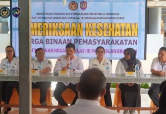 Rutan Pangkalan Brandan Gelar Skrining HIV AIDS dan Pemeriksaan Kesehatan