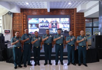 Komando Armada III (Koarmada III) menerima kunjungan kerja dari Asisten Logistik (Aslog) Kepala Staf Angkatan Laut (Kasal) Laksamana Muda TNI Eko Sunarjanto di Markas Koarmada III, Katapop, Kabupaten Sorong