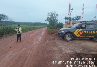 Polsek Belitang III Gelar Patroli Huting