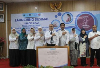 Plt Direktur RSUD KiSA dr Agus Gozali saat launching inovasi Desimal, Depok, (3/9)