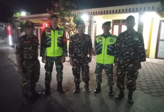 Patroli bersama Banser di Wilayah Kodim 0807/Tulungagung 
