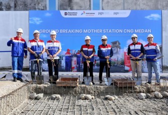Groundbreaking Mother Station CNG di Kota Medan