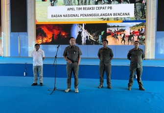 Badan Nasional Penanggulangan Bencana (BNPB) memberikan pembekalan kepada Tim Reaksi Cepat (TRC) Penanggulangan Bencana di Aula Sutopo Purwo Nugroho, Graha BNPB, Jakarta, Selasa (24/9) 
