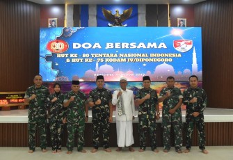 Doa Bersama Prajurit Wijayakusuma Warnai Peringatan HUT TNI dan HUT ke-75 Kodam IV/Diponegoro