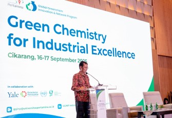 Sambutan Dr. Sri Bimo Pratomo, S.T., M.Eng. dalam pembukaan GGINP for Industrial Excellene