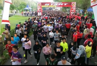 Ribuan Peserta Fun Run Semarak HUT TNI ke-80 di Asahan, Minggu (26/10)
