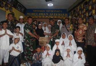 Kodim 0501/Jakarta Pusat Melaksanakan Kegiatan Cinta Anak Yatim Piatu