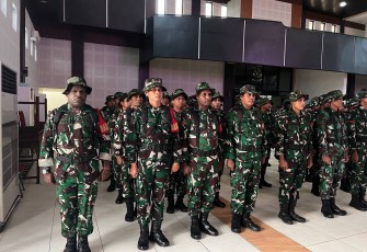 Personel Kodim 1710/Mimika Ikuti Apel Kesiapsiagaan Bencana Hidrometeorologi 2025