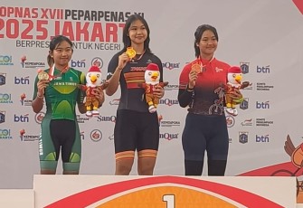 Saulina Revalina Nanda siswa SMP Angkasa Lanud Adi Soemarmo raih juara 3 balap sepeda di POPNAS 2025