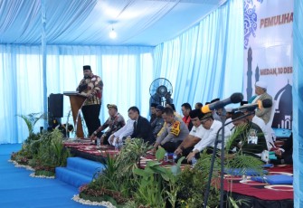 Doa bersama jajaran Polrestabes Medan 