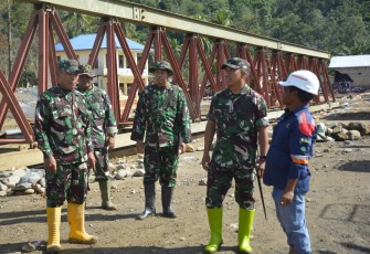 Danrem 023/KS Tinjau Percepatan Pembangunan Jembatan Bailey Penghubung Tapsel-Tapteng