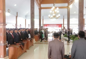 Situasi Pengucapan Sumpah/Janji Jabatan kepada Pejabat Pemkab Blitar, Jumat 29 Agustus 2025. (Foto : dokumentasi Klikwarta.com)