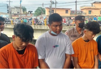Tiga Orang Pelaku Begal Berhasil Ditangkap Polsek Delitua.