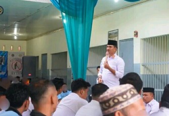 Karutan Pangkalan Brandan Erwin Siregar Hadir di Tengah-tengah Warga Binaan Gelar Makan Bersama Sambut Bulan Ramadhan 