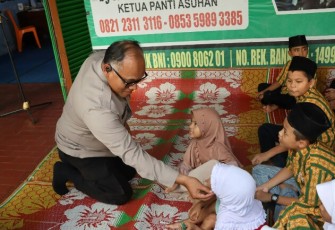 Kapolrestabes Medan Kunjungi Panti Asuhan Al-Marhamah.