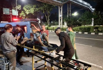 Kecelakaan Lalin di Kelapadua Depok 