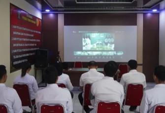 Rutan Pangkalan Brandan Ikuti Anev Kinerja Diselenggarakan Oleh Kemenimipas Secara Virtual.