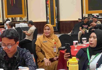 Kepala Dinas Perpustakaan dan Kearsipan Kota Tanjungpinang, Meitya Yulianti saat hadiri KPDI ke-16.